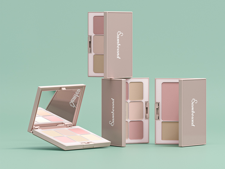 6色眼影盤(pán)空盤(pán)遮瑕盤(pán)包材定制