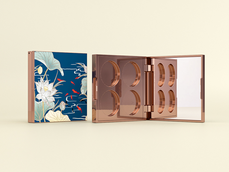 四宮格圓格子塑料眼影盤包裝注塑加工