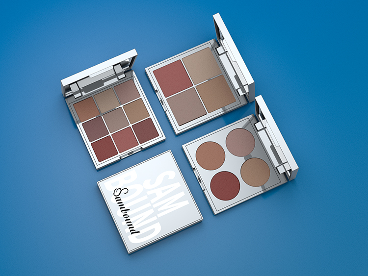 電鍍銀色空眼影盤注塑加工