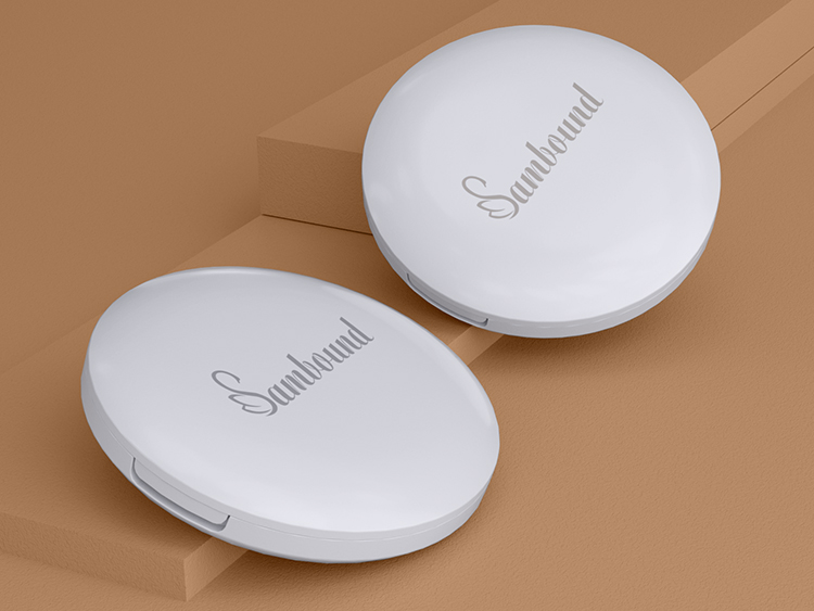 廠家定制圓形白色散粉盒分裝盒